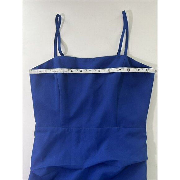 BARDOT Women’s 4 Midi Dress BRIELLE SLEEVELESS PENCIL Cocktail Party BLUE New - Picture 7 of 15